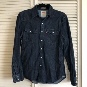 Dark Blue Levi’s Denim Button Up